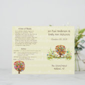 Blume Tree Hochzeitsprogramm (Stehend Vorderseite)