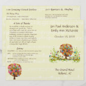 Blume Tree Hochzeitsprogramm (Vorne/Hinten)