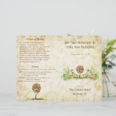 Blume Tree Hochzeitsprogramm (Stehend Vorderseite)