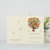 Blume Tree Hochzeitsprogramm (Stehend Vorderseite)