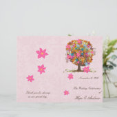 Blume Tree Hochzeitsprogramm (Stehend Vorderseite)