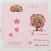 Blume Tree Hochzeitsprogramm (Vorne/Hinten)