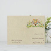 Blume Tree Hochzeitsprogramm (Stehend Vorderseite)