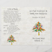 Blume Tree Hochzeitsprogramm (Vorderseite)