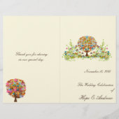 Blume Tree Hochzeitsprogramm (Vorderseite)