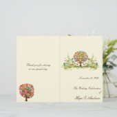 Blume Tree Hochzeitsprogramm (Stehend Vorderseite)