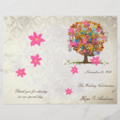 Blume Tree Hochzeitsprogramm (Vorderseite)