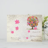 Blume Tree Hochzeitsprogramm (Stehend Vorderseite)