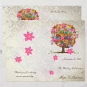 Blume Tree Hochzeitsprogramm (Vorne/Hinten)
