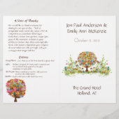 Blume Tree Hochzeitsprogramm (Vorderseite)