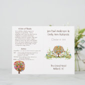 Blume Tree Hochzeitsprogramm (Stehend Vorderseite)
