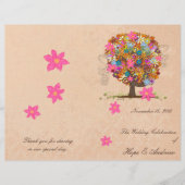 Blume Tree Hochzeitsprogramm (Vorderseite)