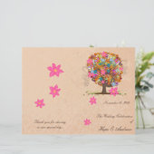 Blume Tree Hochzeitsprogramm (Stehend Vorderseite)