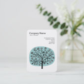 Blume Tree II - Light Blue Green Visitenkarte (Stehend Vorderseite)