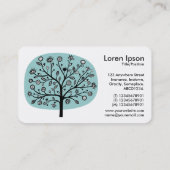 Blume Tree - Light Blue Green Visitenkarte (Rückseite)