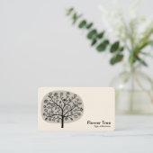 Blume Tree - Light Gray (Cream) Visitenkarte (Stehend Vorderseite)