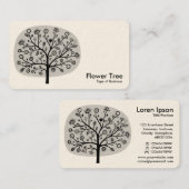 Blume Tree - Light Gray (Cream) Visitenkarte (Vorne/Hinten)