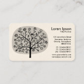 Blume Tree - Light Gray (Cream) Visitenkarte (Rückseite)