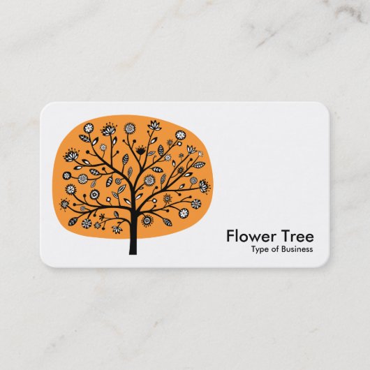 Blume Tree - Light Orange Visitenkarte (Vorderseite)