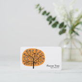 Blume Tree - Light Orange Visitenkarte (Stehend Vorderseite)