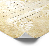 Blume Tree Print Quaker Hochzeitszertifikat Poster (Ecke)