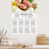 Blume Tree Seating Chart 10 Tische Poster (Küche)