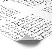 Blume Tree Seating Chart Alphabetical Table # s Poster (Ecke)