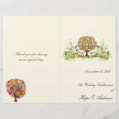 Blume Tree Wedding Program sublte Damask (Vorderseite)