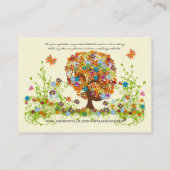 Blume Tree Wishing Well, Website & Gift Registry Begleitkarte (Rückseite)