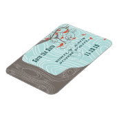Blume Tree Wood Grain Save the Date Magnet (Linke Seite)
