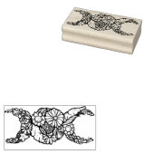 Blume Triple Moon Symbol gesegnet sein Gummistempel (Stempel)