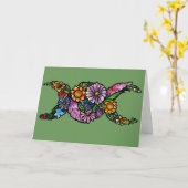 Blume Triple Moon Symbol gesegnet sein Karte (Gelbe Blume)