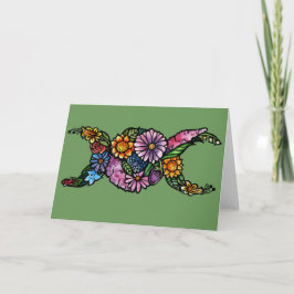 Blume Triple Moon Symbol gesegnet sein Karte