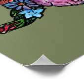 Blume Triple Moon Symbol gesegnet sein Poster (Ecke)