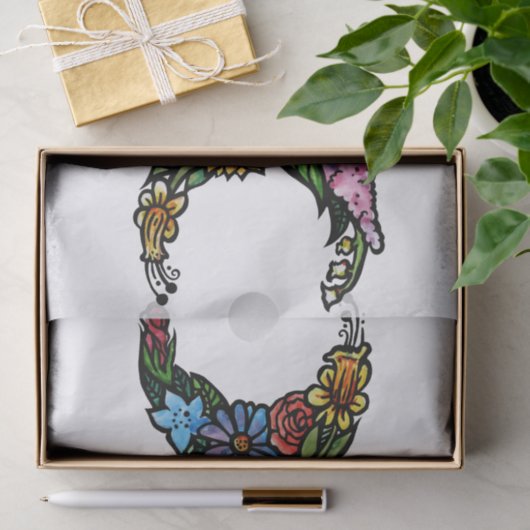 Blume Triple Moon Symbol gesegnet sein Seidenpapier (Geschenk)