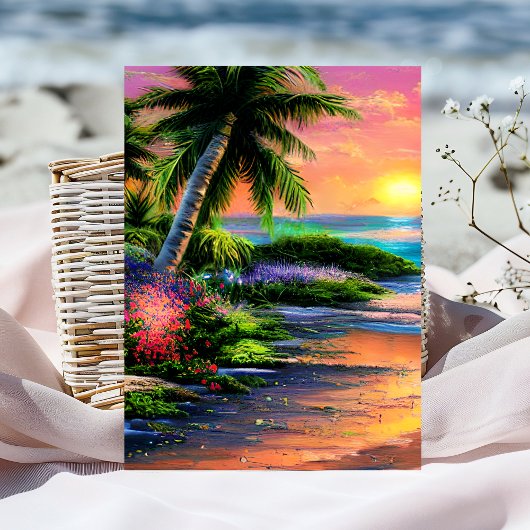 Blume Tropical Birthday Card Karte