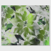 Blume Tropischer Grüner Grüner Minimal VIP Geschenkpapier (Flach)