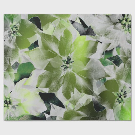 Blume Tropischer Grüner Grüner Minimal VIP Geschenkpapier (Flach)