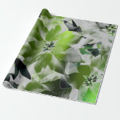 Blume Tropischer Grüner Grüner Minimal VIP Geschenkpapier (Ungerollt)