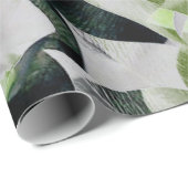 Blume Tropischer Grüner Grüner Minimal VIP Geschenkpapier (Rolleneckpunkt)