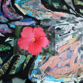 Blume Tropischer Hibiskus Postkarte