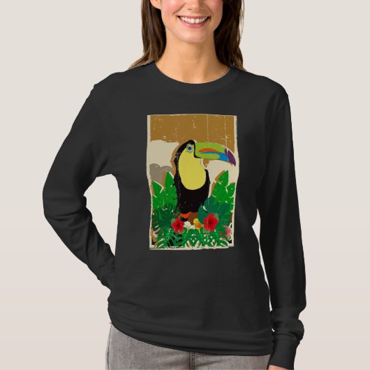 Blume tropischer Regenwaldtiere T-Shirt (Vorderseite)