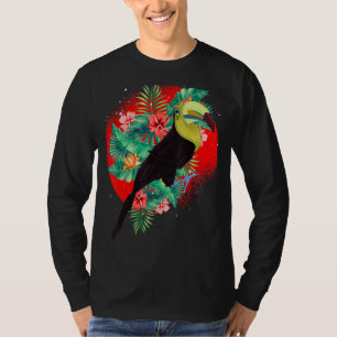 Blume tropischer Regenwaldvögel T-Shirt