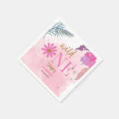 Blume tropisches Laubmädchen 1. Geburtstag Serviette (Ecke)