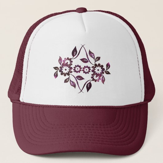 Blume Trucker Hat Truckerkappe (Vorderseite)