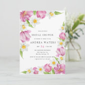 Blume Tulip | BRAUTPARTY Einladung (Stehend Vorderseite)