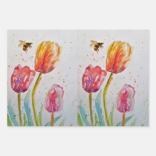 Blume Tulip Colorado Geschenkpapier Set (Vorderseite 3)