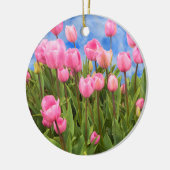 Blume - Tulip - Frühjahrsbeginn Keramik Ornament (Links)