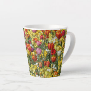 Blume Tulips und Daffodils Latte Tasse