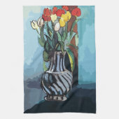 Blume, Tulips, Vase, nach Matisse Geschirrtuch (Vertikal)